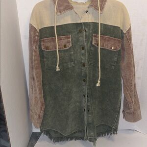 Source Unknown Corduroy Jacket in Green and Brown